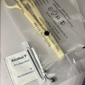 Sterile belly button piercing Kit 
12g, sterilized needle sterilized tool